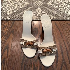 靴 Vintage Gucci Horsebit Sandals 38 1/2 Gucci Black Leather Horsebit Sandal Slides - size 38